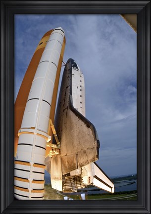 Framed Underside View of Space Shuttle Taking Off Print