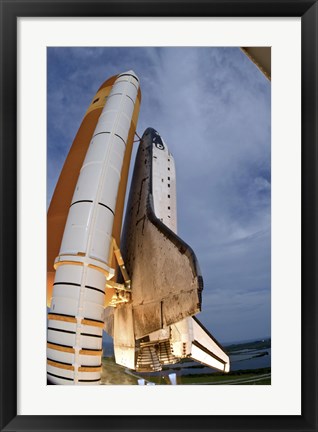 Framed Underside View of Space Shuttle Taking Off Print