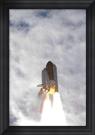 Framed Space Shuttle Atlantis Lifts Off from Kennedy Space Center, Florida Print