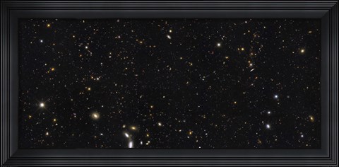 Framed Panoramic view of over 7,500 Galaxies Stretching back Through Most of the Universe&#39;s History Print
