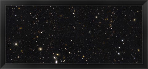 Framed Panoramic view of over 7,500 Galaxies Stretching back Through Most of the Universe&#39;s History Print