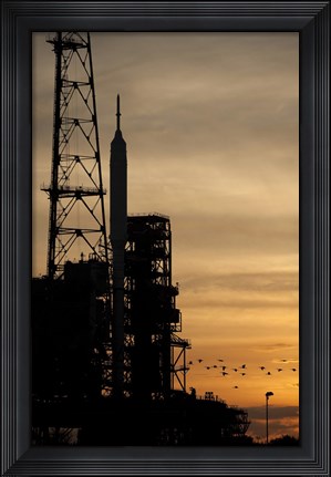 Framed Ares I-X rocket is seen on the Launch Pad Print