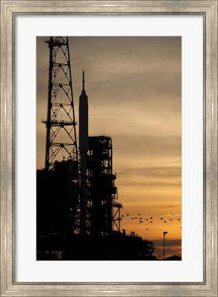 Framed Ares I-X rocket is seen on the Launch Pad Print