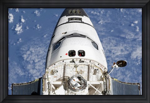Framed View of Space Shuttle Endeavour&#39;s Crew Cabin and Forward Payload Bay Print