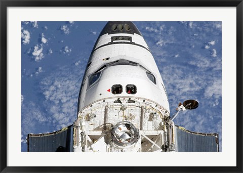 Framed View of Space Shuttle Endeavour&#39;s Crew Cabin and Forward Payload Bay Print