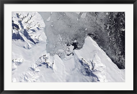 Framed Northern tip of Alexander Island Print