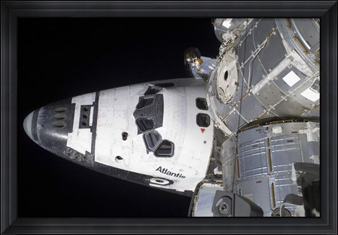Framed High-angle view of the Crew Cabin of Space Shuttle Atlantis Print