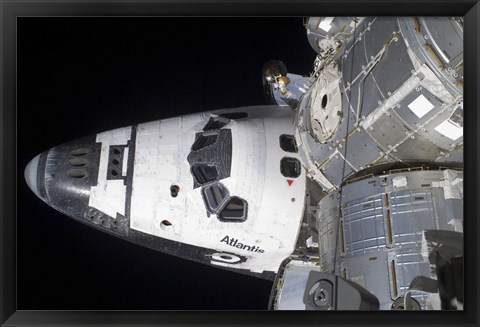 Framed High-angle view of the Crew Cabin of Space Shuttle Atlantis Print