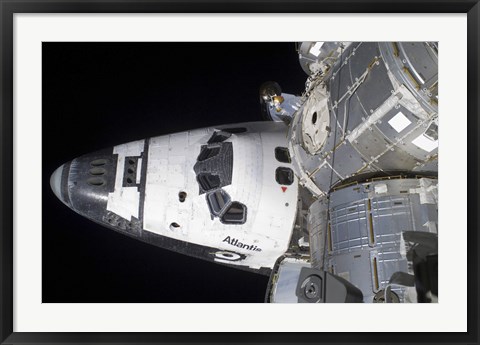 Framed High-angle view of the Crew Cabin of Space Shuttle Atlantis Print