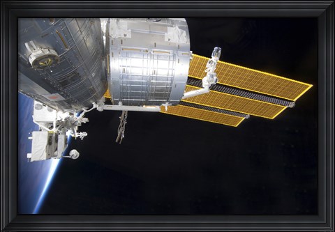 Framed Japanese Kibo Complex of the International Space Station Print