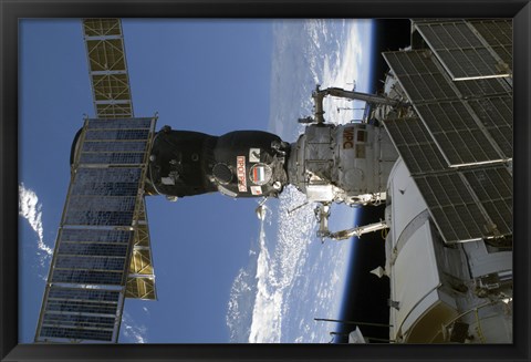 Framed Russia&#39;s Progress 35P is Docked to the Pirs Docking Compartment Print
