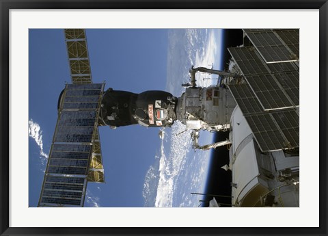 Framed Russia&#39;s Progress 35P is Docked to the Pirs Docking Compartment Print