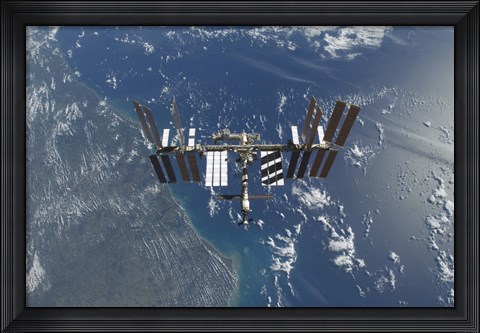Framed International Space Station above Earth Print