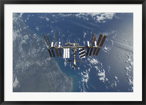 Framed International Space Station above Earth Print