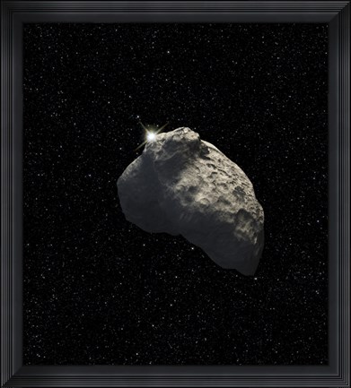Framed Artist's Impression of a One-Half-Mile-Diameter Kuiper Belt Object Print