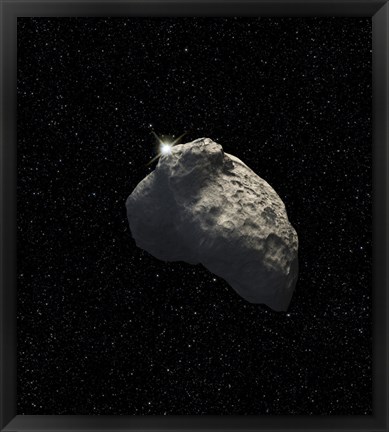 Framed Artist&#39;s Impression of a One-Half-Mile-Diameter Kuiper Belt Object Print