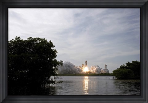Framed Space Shuttle Endeavour lifts Off from Kennedy Space Center Print