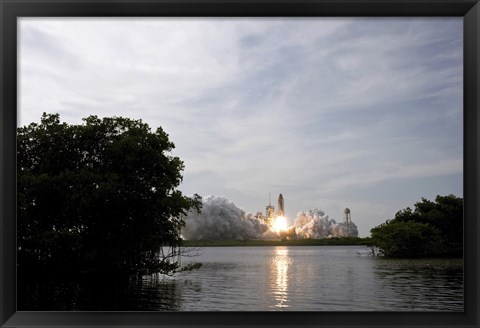 Framed Space Shuttle Endeavour lifts Off from Kennedy Space Center Print