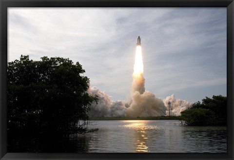 Framed Space Shuttle Lifts Off Print