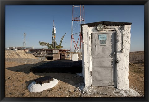 Framed Soyuz Rocket at the Baikonur Cosmodrome Print