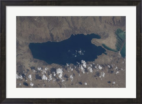 Framed Part of the Dead Sea and Parts of Israel and Jordan Print