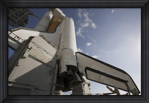 Framed Space Shuttle Endeavour on the Launch pad at Kennedy Space Center, Florida Print