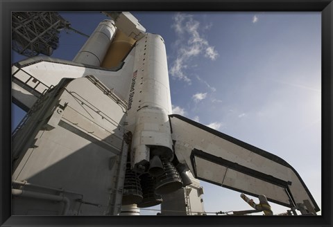 Framed Space Shuttle Endeavour on the Launch pad at Kennedy Space Center, Florida Print