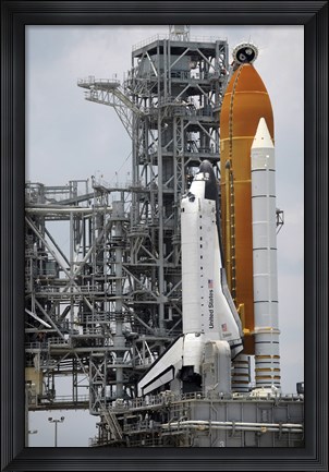 Framed Space Shuttle Endeavour on the Launch pad at Kennedy Space Center Print