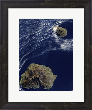 Framed Satellite view of the Prince Edward Islands Print