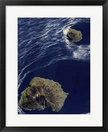 Framed Satellite view of the Prince Edward Islands Print
