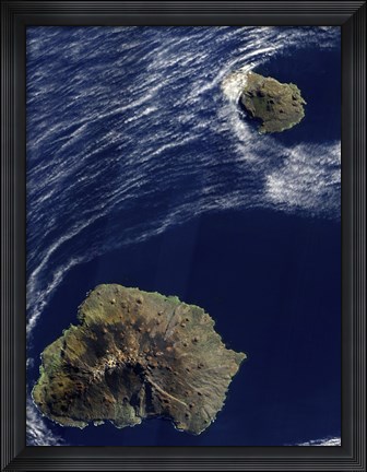 Framed Satellite view of the Prince Edward Islands Print