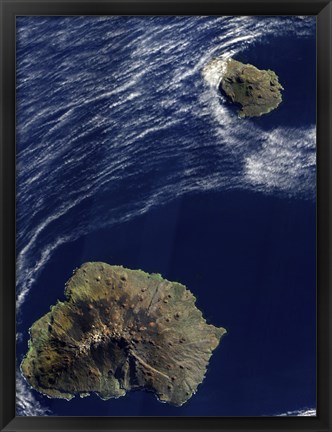 Framed Satellite view of the Prince Edward Islands Print