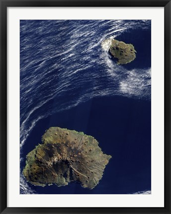 Framed Satellite view of the Prince Edward Islands Print