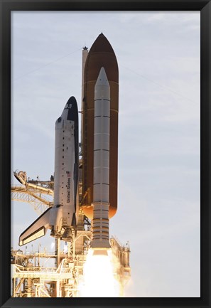 Framed Space Shuttle taking off Print