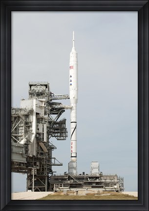 Framed Ares I-X rocket is seen on the Launch pad at Kennedy Space Center Print