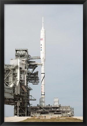 Framed Ares I-X rocket is seen on the Launch pad at Kennedy Space Center Print