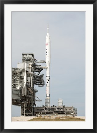 Framed Ares I-X rocket is seen on the Launch pad at Kennedy Space Center Print