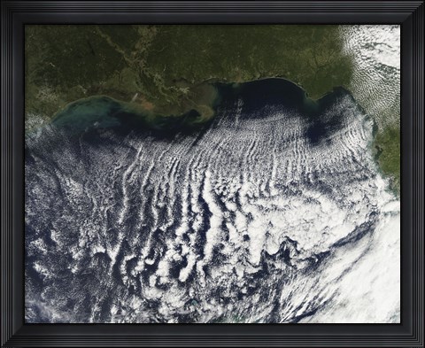 Framed Cloud Streets are Visible Stretching out into the Gulf of Mexico Print