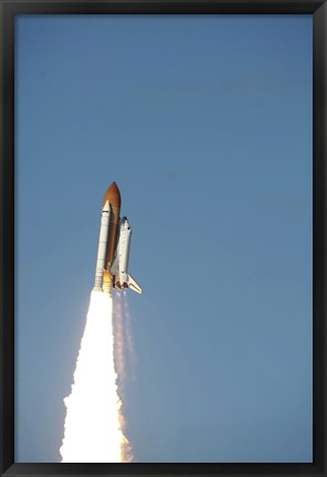 Framed Space Shuttle Atlantis Taking Off Print