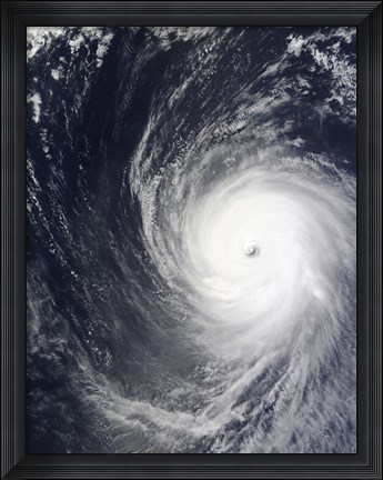 Framed Super Typhoon Melor Hovers over the Pacific Ocean Print