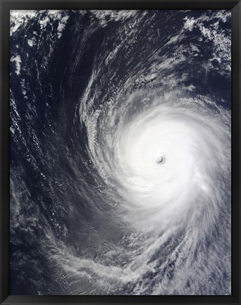 Framed Super Typhoon Melor Hovers over the Pacific Ocean Print