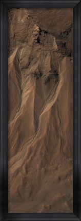 Framed Gullies at the Edge of Hale Crater, Mars Print