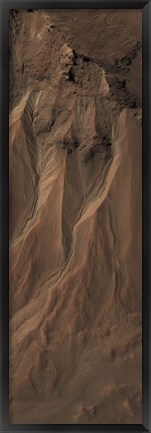 Framed Gullies at the Edge of Hale Crater, Mars Print