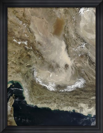 Framed Dust Storm in Iran Print