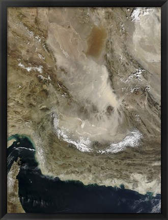 Framed Dust Storm in Iran Print