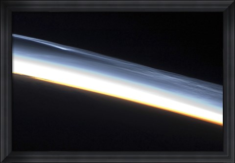 Framed Polar Mesospheric Clouds over the Southern Hemisphere Print