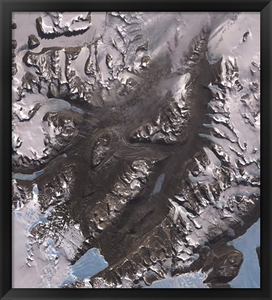 Framed McMurdo Dry Valleys West of McMurdo Sound, Antarctica Print