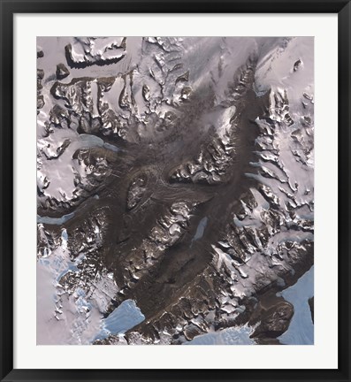 Framed McMurdo Dry Valleys West of McMurdo Sound, Antarctica Print