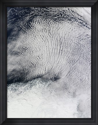 Framed Cloud Patterns and Sea Ice in the Southern Ocean Print