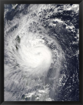 Framed Typhoon Mirinae Heading West toward the Philippines Print